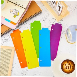 Operitacx Pack of 10 Notepad Dividers Index Cards Dividers Perforated Binder Loose Folder Index Pads Coloured Page Markers Folder Tabs Made of Plastic Mini File ABS Small Splitter