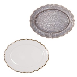 Minoru Pottery Mino Ware Omnis 220 Oval Plate KURO SABI 2 Color Set