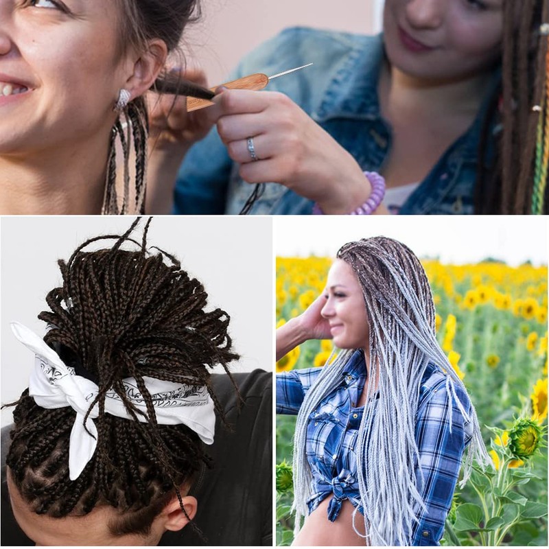 3 Pieces Dreadlocks Tool Dreadlock Crochet Hook Set Hair Crochet