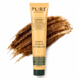 MUDMASKY Puro - Exfoliante Para Axilas. Exfoliante Y Mascarilla Desintoxicante Para Axilas. Elaborado Con 5 Ingredientes Naturales, Incluyendo Granos De Café Reciclados.