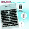 Natural Lash Clusters Left&Right Eyelash Clusters 200pcs C Curl Wispy