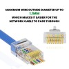 Cablegeeker RJ45 Pass Through Connector, 50U Gold Plated 110-Pack Cat6
