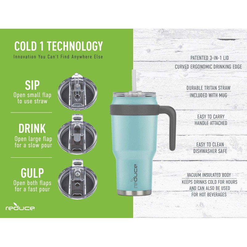 REDUCE Tumbler - 40 oz Tumbler With Lid and Straw
