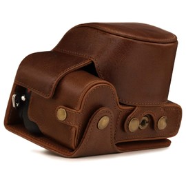 MegaGear MG1814 Ever Ready Genuine Leather Camera Case Compatible with Nikon Z50 (16-50mm) - Brown