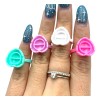 100 Anillos Para Abanico Pegamento Pestañas Mink A Elegir :