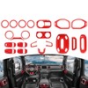 Jeliker for Wrangler JL Interior Trim Kit Red Dashboard for
