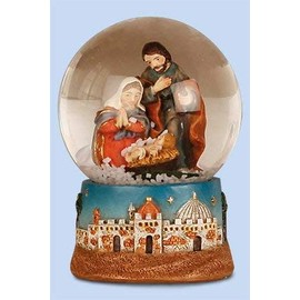 Loving Jesus Christmas Nativity Set Holy Family 3" Resin Xmas SNOWBALL, Waterball Nativity Scene 89268