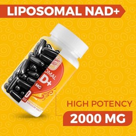 Suplemento NAD de 2000 MG, NAD+ liposomal con alta absorción, más eficiente que la ribósido de nicotinamida, suplemento de refuerzo puro y Plus, defen