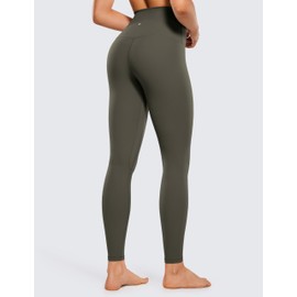 CRZ YOGA Women's Butterluxe Super High Waisted Workout Leggings 28 Inches -Over Belly Buttery Soft Full Length Yoga Pants Light Army Green X-Small