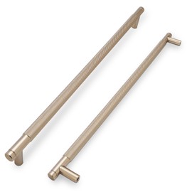 COTYKILEY 6 Pack 10 Inch(256mm) Champagne Bronze Knurled Cabinet Handles Gold Knurled Kitchen Cabinet Pulls Cabinet Door Handles Kitchen Cabinet Hardware