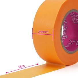 KAWAIKO Masking Tape 7-Day UV Resistance 24mm x 18m Leaves No Trace When Removed for Painting, Crafts, DIY, Labeling, Indoor and Outdoor Use, 6-Roll Pack
