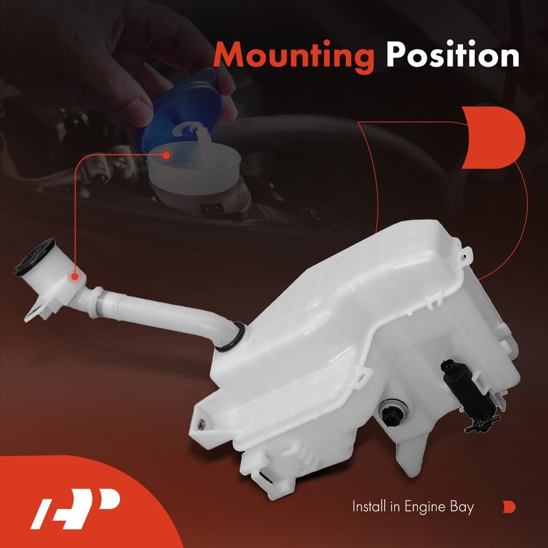 A-Premium Windshield Washer Reservoir Tank Assembly Compatible with Toyota Highlander