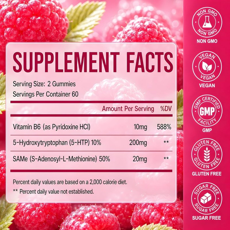 5-HTP Gummies 200mg with Same & Vitamin B6 – 5-HTP