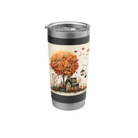 Fall Leaves autumn pumpkin pattern autumn color leaves Stainless Steel Insulated Tumbler