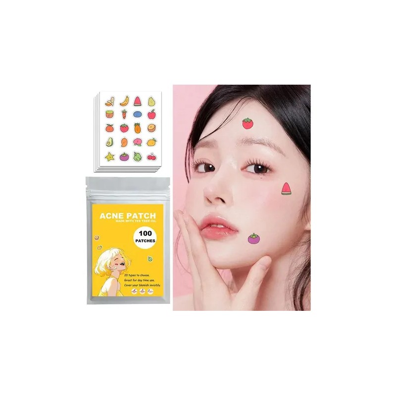 100pcs Fruit Acne Patch Skincare Multiple Colors Cartoon