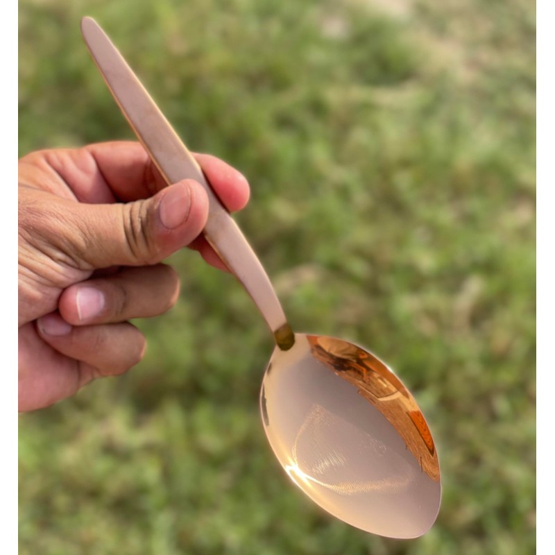BNAZIND Kunz Rose Gold Spoon | Titanium Shiny18/10 Stainless Steel