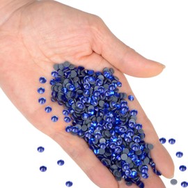 QOGIR 2000 Pieces SS20 Sapphire Hotfix Rhinestones for Crafts Clothes Nail Art Diamantes Flatback 4mm Glass Gems Rhinestone
