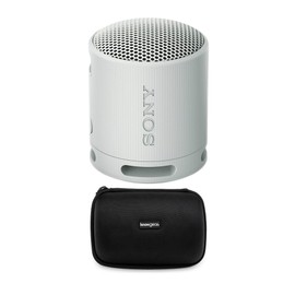 Sony SRS-XB100 Wireless Bluetooth Portable Lightweight Travel Speaker (Gray) with Travel Case Bundle (2 Items)