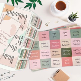 Bible Tabs for Women/Men/Kids, Laminated 100 PCS Full Set Catholic Bible Tabs Old and New Testament, Waterproof & Durable, with 19 Blank Tabs