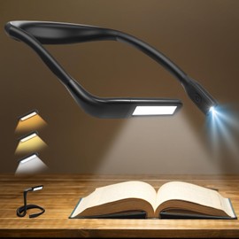 Luz de Lectura LED para el Cuello, Luz de Lectura para El Cuello con 3 Niveles de Iluminación 1800mAh, Lámpara de Cuello de Libro, Luz de Lectura en El Cuello de 270 Grados