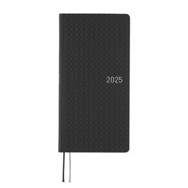 Almost Daily Notebook, 2025 Weeks, Paper Series, Black Gingham, Starting January, Weekly Notebook, Weekly Left, Slim Vertical