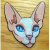 MILITRADER Hairless Egyptian Cat Face Pretty Kitty Head Patch (100%