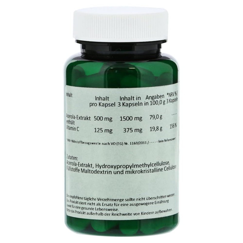 Acerola 100% Pure Capsules Pack of 60