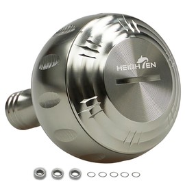 HEIGHTEN 45mm Fishing Reel Handle Knob for Shimano Daiwa Baitcasting Spinning Reel Stradic FK 5000 Saragosa SW Ocea Jigger Torium Speedmaster (45mm - Silver) (0086)