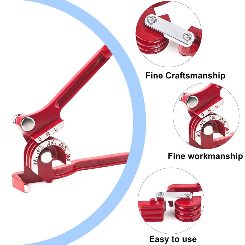 Taipintee Pipe Bender Set, 6/8/10 mm Pipe Bender, Can Bend