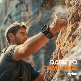 Bandletic Compatible with Garmin Instinct Watch Band - R-Nylon Survival Paracord Woven Nylon Strap Quick Fit 22mm Watch Band for Fenix 7/6/5/Forerunner 965/955/945/935/745/Epix 2/Approach S70/S62/S60