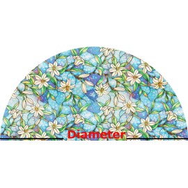 PROTINT WINDOWS Precut Orchid Decorative Arched Window Film, Self Static Adhesive Cling, 30 inches Diameter