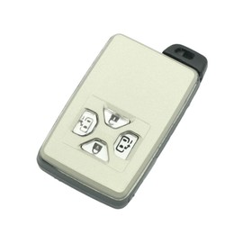 BROVACS Replacement Key Shell + Uncut Blank Emergency Insert Key Compatible with TOYOTA Alphard Estima Vellfire 4 Button Smart Keyless Entry Remote Key Case Fob Silver PG434A