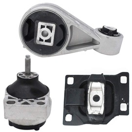 ENA Front Right Engine Rear Torque Strut and Trans Mount Set of 3 Kit Compatible with Ford 2000 2001 2002 2003 2004 Focus 2.0L DOHC Replacement for A3003 A2939 A2986