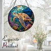 Zizzie Sea Turtle and Ocean Reef Round Suncatcher -7.9 in