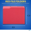 1InTheOffice Red File Folders Letter Size, File Folders with Tabs,