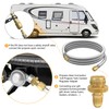 12FT RV Quick Connect Propane Hose with 1/4"Shutoff Valve, Propane