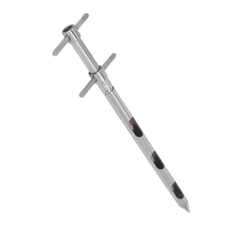 Soil Probe 0.54m 304 Stainless Steel Rotation Handle Pointed Design