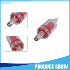 CAPASTEC Plastic Air Pump Check Valves, Non-Return Check Valve for Fish Tank, 2.1x 0.58 Inch (Red 5 Pcs)