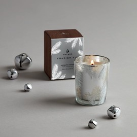Thymes Votive Candle -Scented Candle - Luxury Home Fragrance - Home Decor & Bathroom Accessories- Limited Edition Statement Votive Candle - Frasier Fir Pine Scent - Silver Candle - 2 Oz