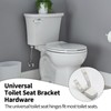 Luomorgo 2 Pairs Plastic Toilet Seat Hinges, White Toilet Seat