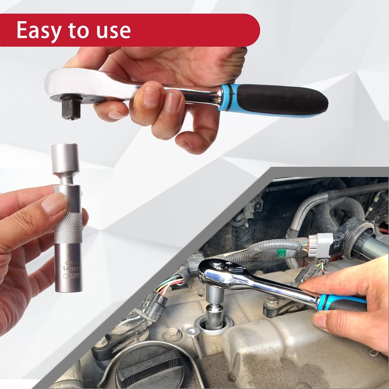 CCLIFE Spark Plug Wrench 3/8 Inch 14 mm and 16