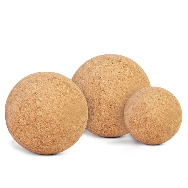 Yoga Studio Natural Cork Unbranded Massage Ball Set of 3-4cm,