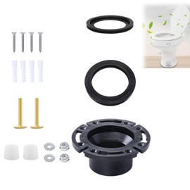 BE-TOOL RV Toilet Seal and Socket Floor Flange Kit Fit for RV 300/310/320 RV Toilets,Replacement Parts Kit 385345892 Flange, 385311652 Base Seal Gasket and 385311658 Flush Ball Seal