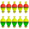 THKFISH Fishing Bobbers Floats,10 Packs Weighted Bobbers, Foam Oval Slip