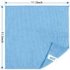 HOMEXCEL Blue Cleaning Rags 5 Pack, Highly Absorbent Microfiber Cleaning