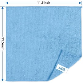 HOMEXCEL Blue Cleaning Rags 5 Pack, Highly Absorbent Microfiber Cleaning Cloth for Kitchen, Lint Free, Scratch-Free, Reusable Microfiber Towels for House,