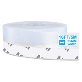 AIMIXUN 2025 Updated Weather Stripping Door Seal, Window Weather Stripping, Silicone Seal Strip, Door Draft Stopper for Adhesive Doors Windows and Shower Glass Gaps, 16.4 Feet Long (Transparent, 35MM)