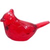 Red Acrylic Cardinal Figurine Home Decor Glass Bird Statue for