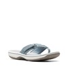 Clarks womens Breeze Sea Flip Flop, Blue Grey Synthetic, 9