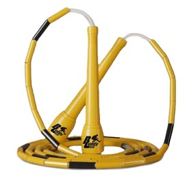 Buddy Lee New Beaded Jump Rope – Yellow – Adjustable Skipping Rope for Kids & Adults – Durable, Tangle-Free Fitness Jump Rope with Ergonomic Handles for Cardio, Training & Outdoor Workouts